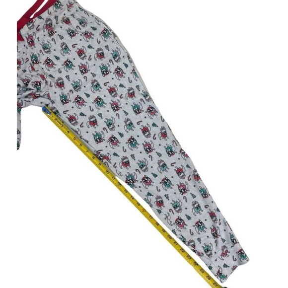 Jaclyn Intimates Soft Frenchie Dog Christmas Holiday PJ Pajama Pants Lounge L - Picture 6 of 9